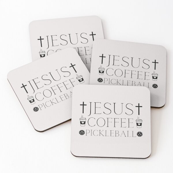 Item preview, Jesus Coffee Pickleball Funny Gifts Religious Humor Christian Love designed and sold by ManiaGrania.