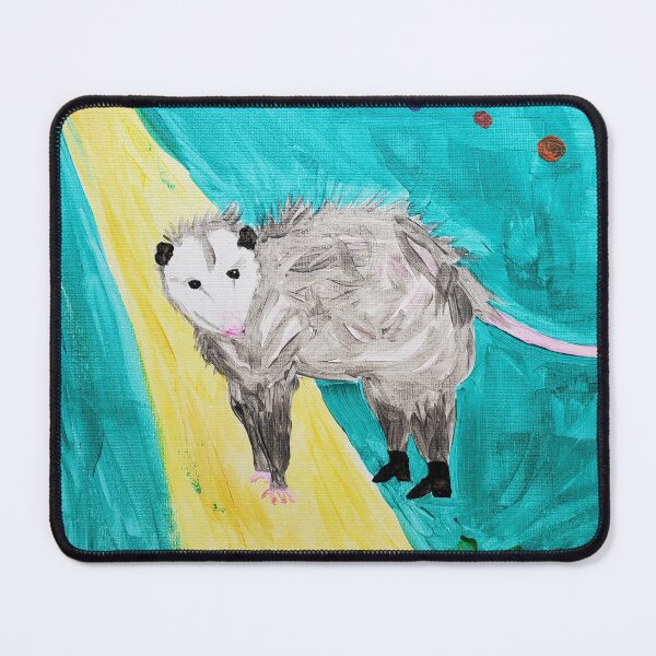 Item preview, Space Boots, the first opossum designed and sold by Joyful Chaos Art.