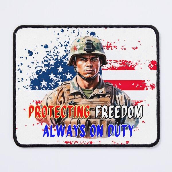 Item preview, Protecting Freedom, Always on Duty Patriotic T-shirt designed and sold by Jim Stephens.