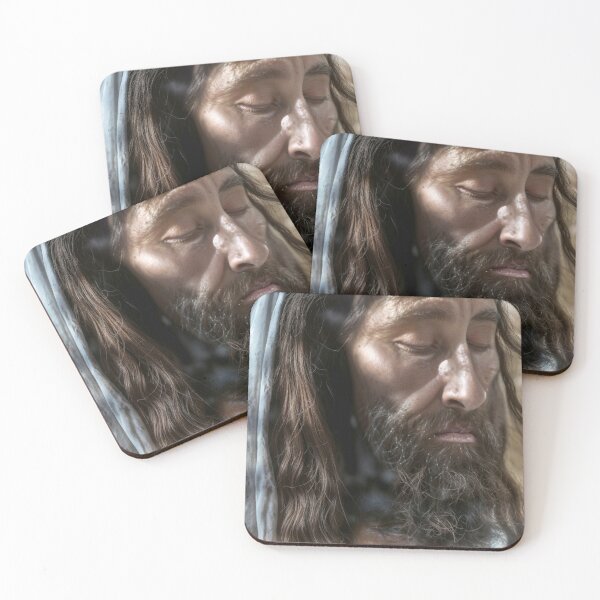 Item preview, Illuminated Holy Contemplation: A Nighttime Jesus Portrait designed and sold by ShroudFaceAI.
