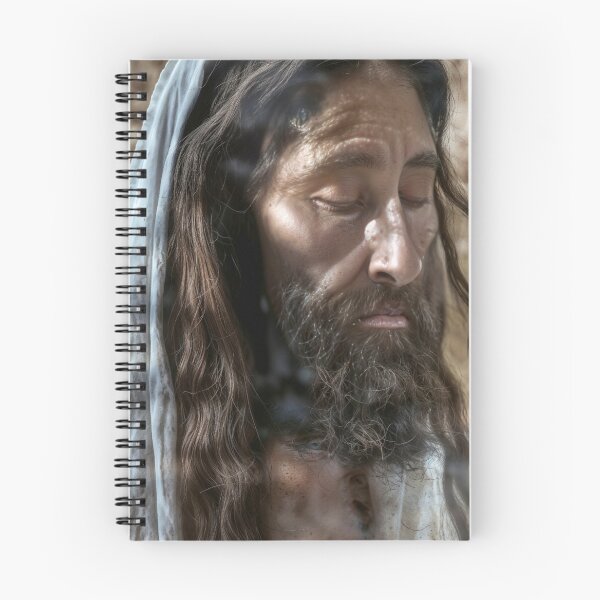 Item preview, Illuminated Holy Contemplation: A Nighttime Jesus Portrait designed and sold by ShroudFaceAI.