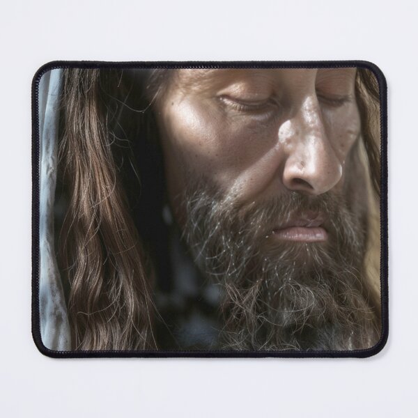 Item preview, Illuminated Holy Contemplation: A Nighttime Jesus Portrait designed and sold by ShroudFaceAI.