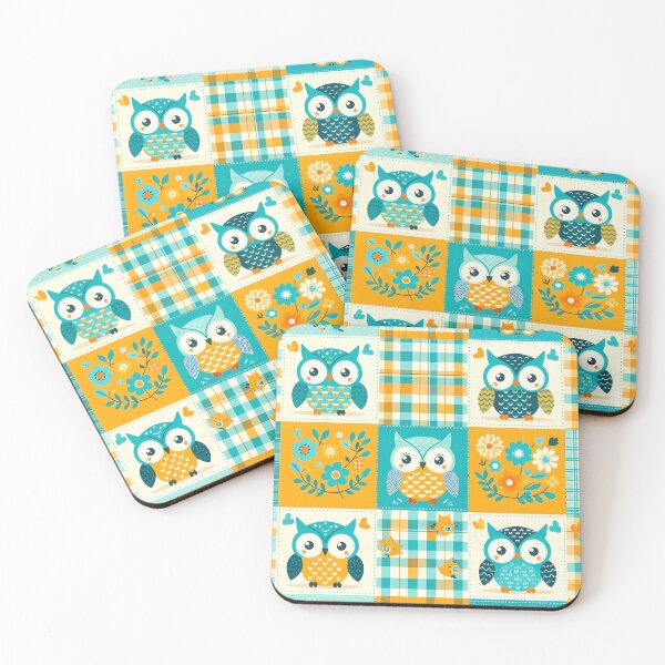 Item preview, Plaid owls pattern designed and sold by ShazellArt.