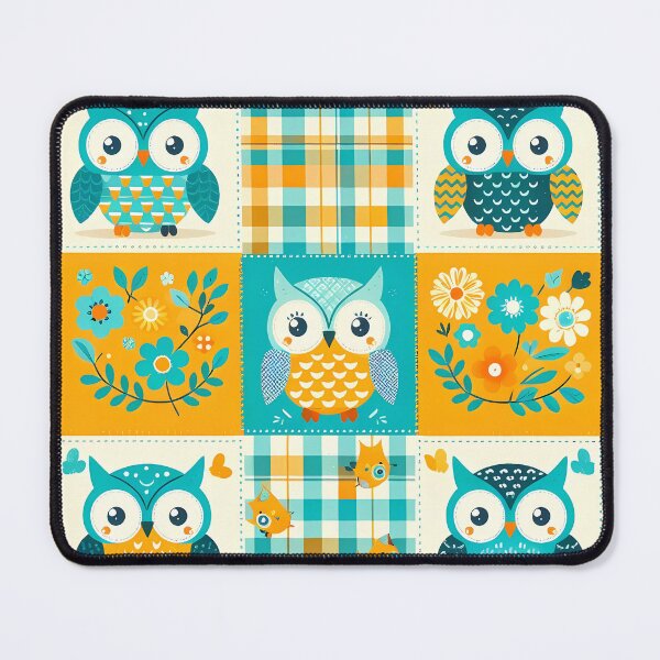 Item preview, Plaid owls pattern designed and sold by ShazellArt.