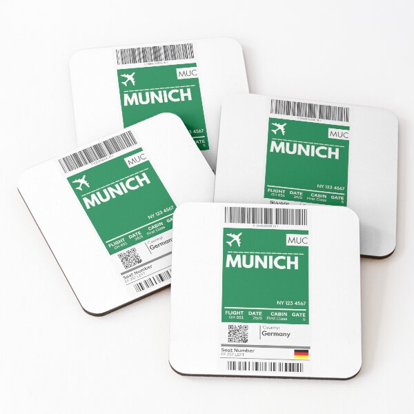 Item preview, Munich Airplane Boarding pass designed and sold by RoamInk.