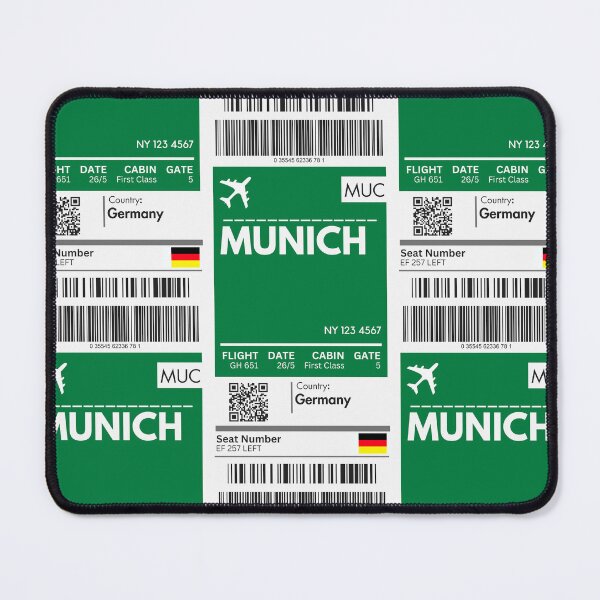 Item preview, Munich Airplane Boarding pass designed and sold by RoamInk.