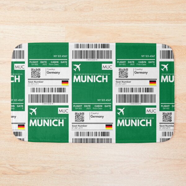 Item preview, Munich Airplane Boarding pass designed and sold by RoamInk.