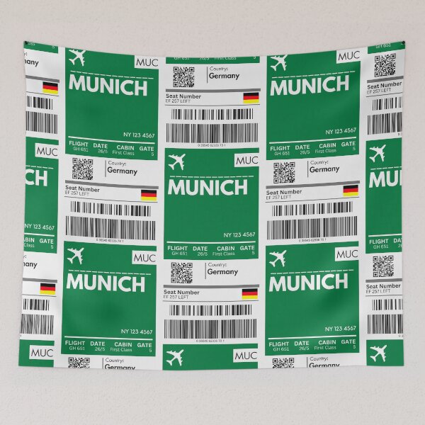 Item preview, Munich Airplane Boarding pass designed and sold by RoamInk.