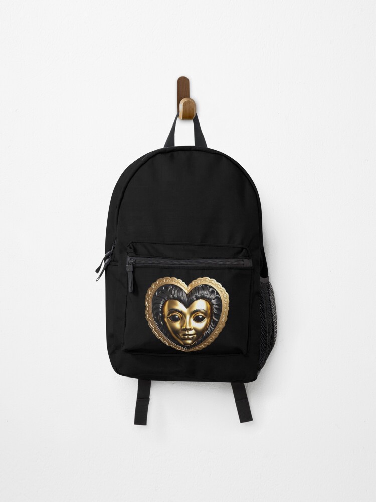 Thumbnail 1 of 3, Backpack, Golden face designed and sold by MPDesign84.