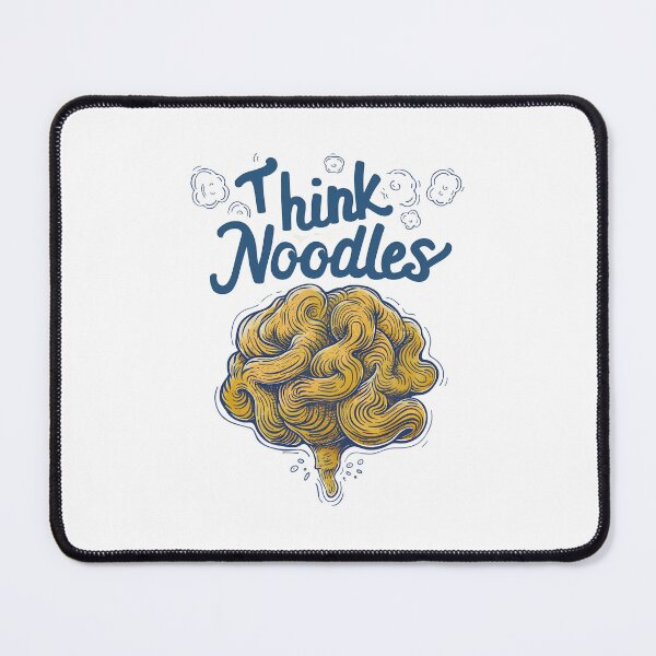 Item preview, "Think Noodles" Creative Noodle Brain Illustration designed and sold by RuyaFab.