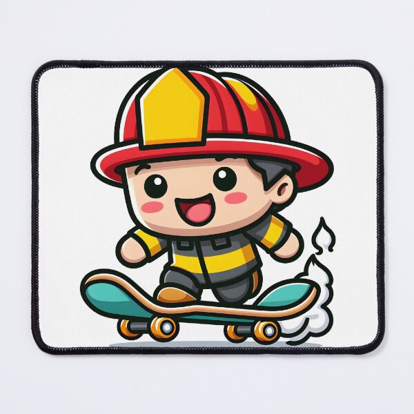 Item preview, Kawaii Firefighter With Backwards Cap designed and sold by CanvasCutie.