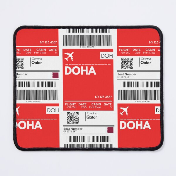 Item preview, Doha Airplane Boarding pass designed and sold by RoamInk.