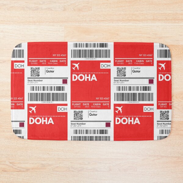 Item preview, Doha Airplane Boarding pass designed and sold by RoamInk.
