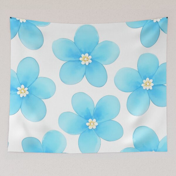 Item preview, Blue flowers in watercolor designed and sold by RishabhArts1.