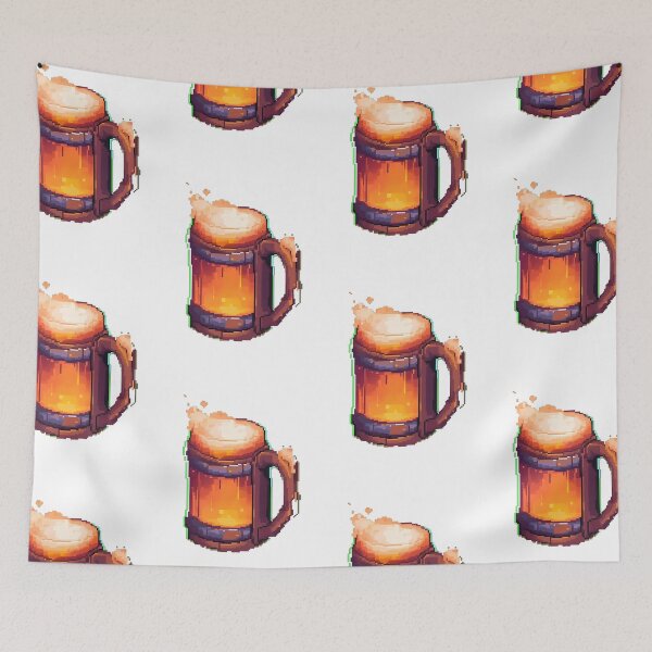 Item preview, Beer Mug (3) -Retro pixel art designed and sold by octoboobs.