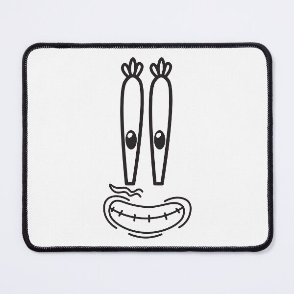 Item preview, Two Smiling Carrots with Googly Eyes Mr. Krabs face line art. designed and sold by Mohamed Abd El Salaam.