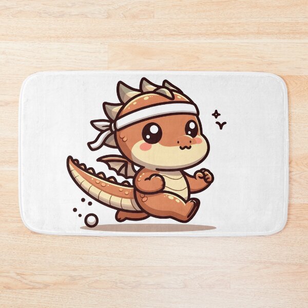Item preview, Kawaii Coy Dragon: Wearing A Sweatband designed and sold by CanvasCutie.