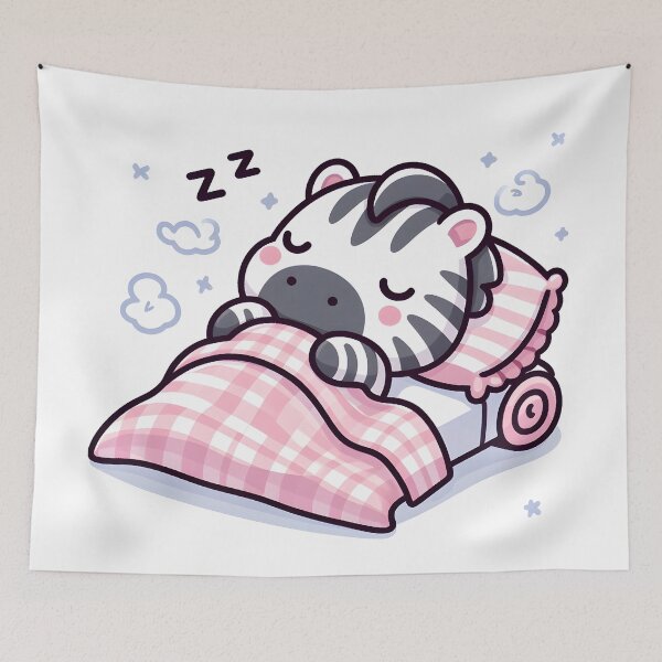 Item preview, Kawaii Zebra: A Cozy Blanket designed and sold by CanvasCutie.