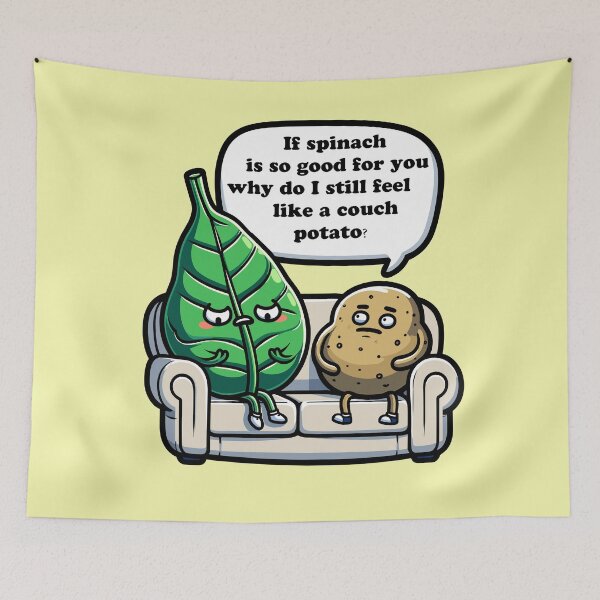 Item preview, Spinach & Spud - Couch Potato Conundrum -spinach day designed and sold by toobel.