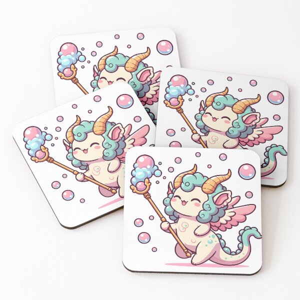 Item preview, Kawaii Delightful Chimera With Bubble Wand Blowing Bubbles designed and sold by CanvasCutie.
