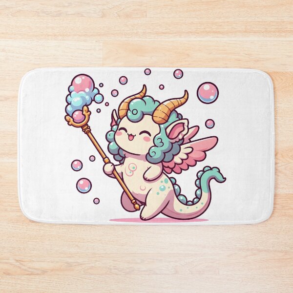 Item preview, Kawaii Delightful Chimera With Bubble Wand Blowing Bubbles designed and sold by CanvasCutie.