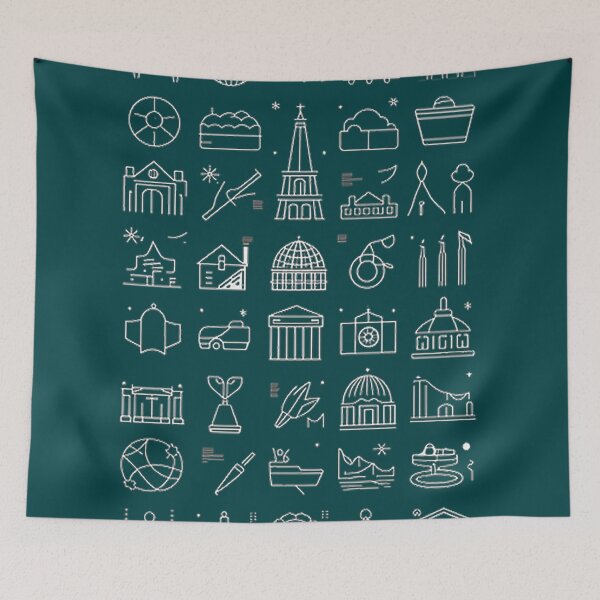 Item preview, TRAVEL AND TOURISM ICONS designed and sold by likbatonboot.