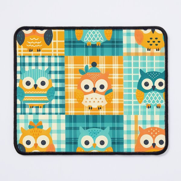 Item preview, Plaid pattern with owls design, Ai image designed and sold by ShazellArt.