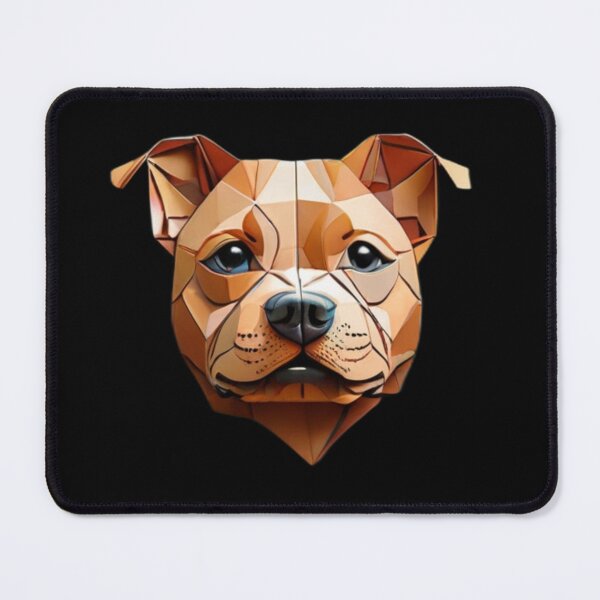 Item preview, Geometric Canine: Minimalist Paper-Cut Staffordshire designed and sold by products4urduke.