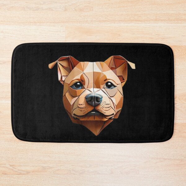 Item preview, Geometric Canine: Minimalist Paper-Cut Staffordshire designed and sold by products4urduke.