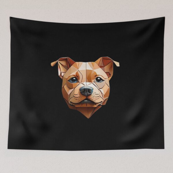 Item preview, Geometric Canine: Minimalist Paper-Cut Staffordshire designed and sold by products4urduke.