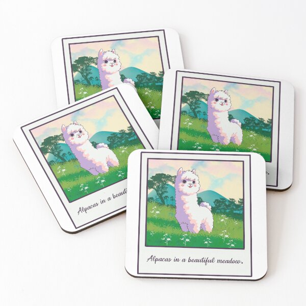 Item preview, Alpacas in a beautiful meadow. designed and sold by atika-atk.