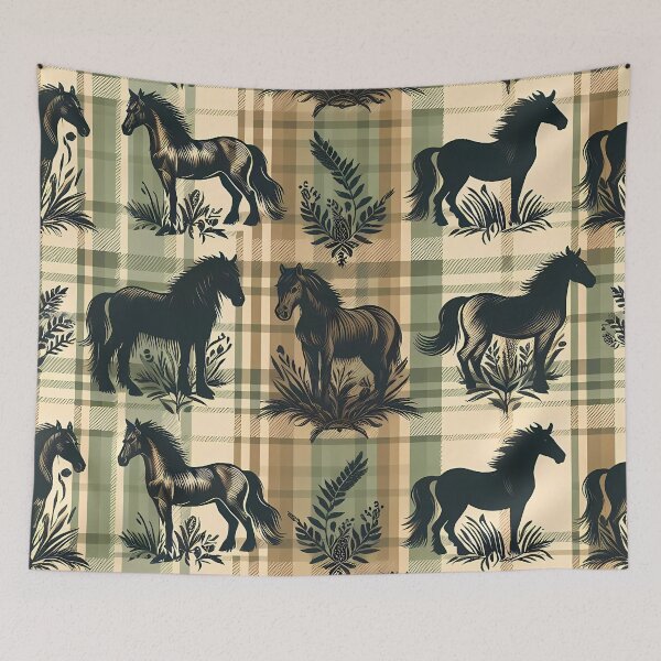 Item preview, The Highland pony plaid pattern designed and sold by ShazellArt.