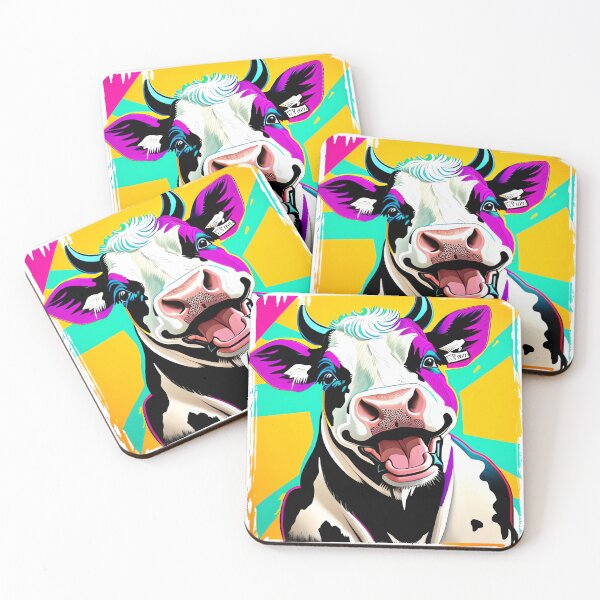 Item preview, Modern Abstract Pop Art Style Laughing Cow Drawing designed and sold by thejoyker1986.