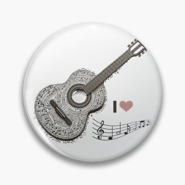 Item preview, We love music - Musical notes that draw a guitar designed and sold by NovaMode.