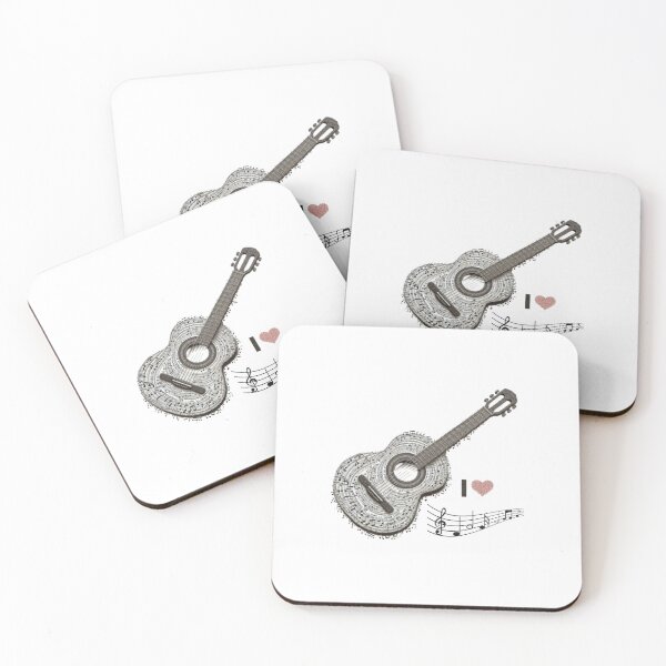 Item preview, We love music - Musical notes that draw a guitar designed and sold by NovaMode.