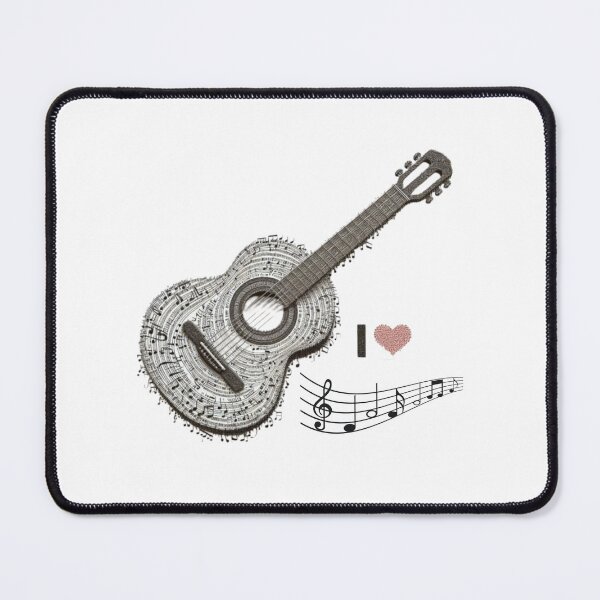 Item preview, We love music - Musical notes that draw a guitar designed and sold by NovaMode.