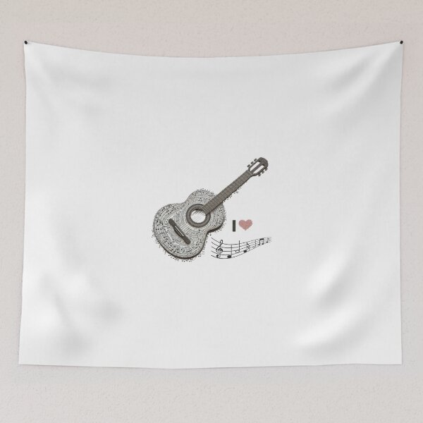Item preview, We love music - Musical notes that draw a guitar designed and sold by NovaMode.