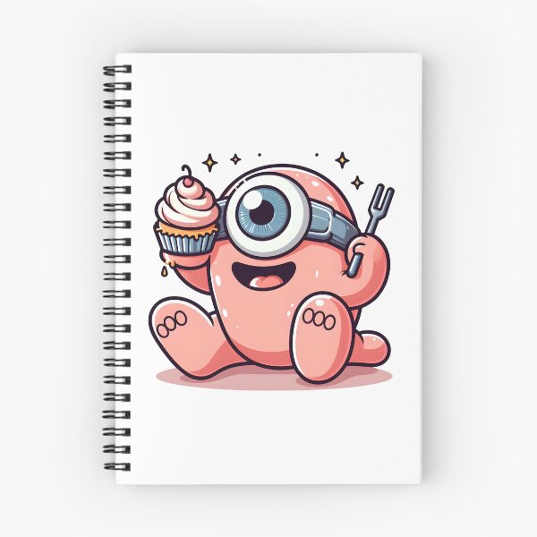 Item preview, Kawaii Jubilant Cyclops With Cupcake designed and sold by CanvasCutie.