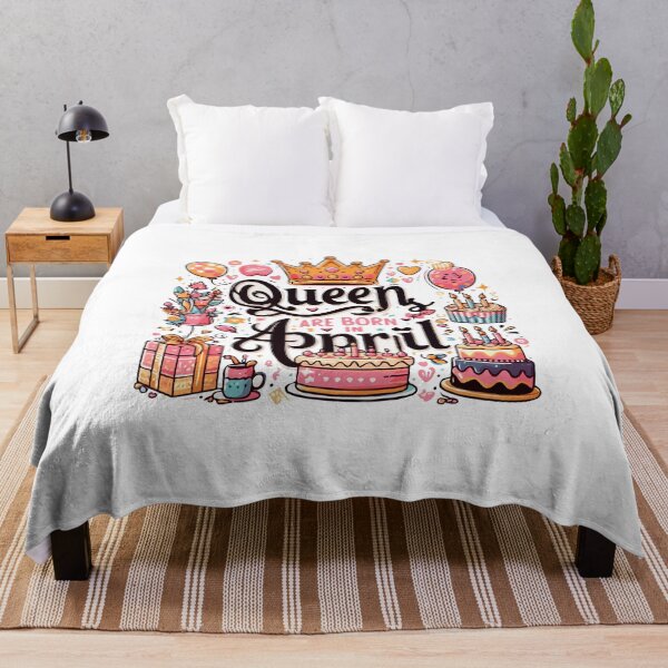 Item preview, Queen Are Born In April designed and sold by TshirtTalkYou.