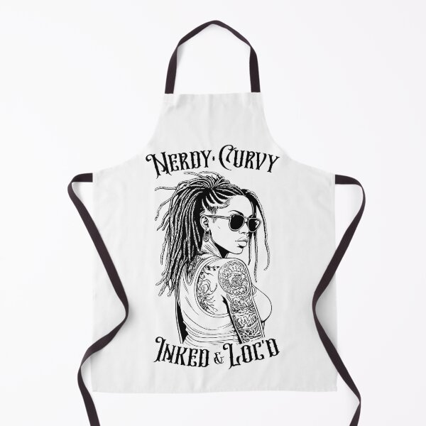 Item preview, Black Girl Nerdy Curvy Inked And Loc’d Tattoo Woman designed and sold by GrandeDuc.