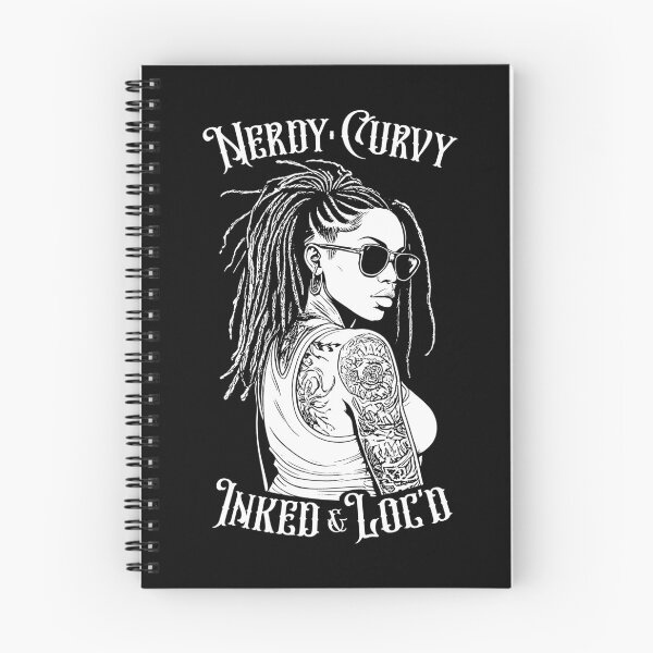 Item preview, Black Girl Nerdy Curvy Inked And Loc’d Tattoo Woman designed and sold by GrandeDuc.