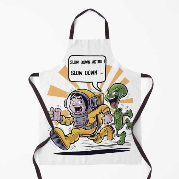 Item preview, Slow down Astro! Alien on his tail in a cosmic color chase! designed and sold by SplashTastic.