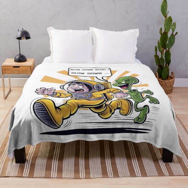 Item preview, Slow down Astro! Alien on his tail in a cosmic color chase! designed and sold by SplashTastic.