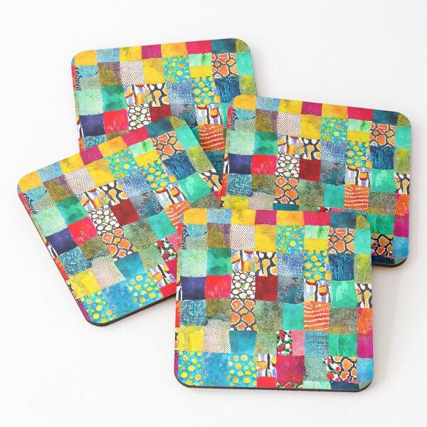 Item preview, Watercolour patchwork print  designed and sold by ShazellArt.