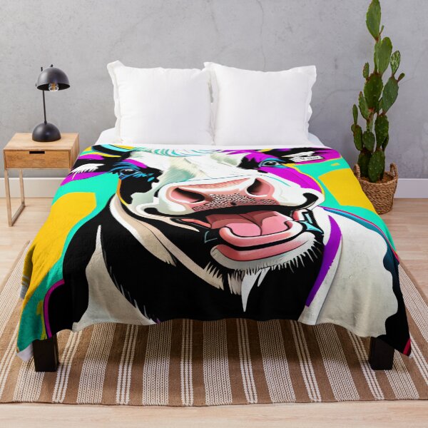 Item preview, Modern Abstract Pop Art Style Laughing Cow Drawing designed and sold by thejoyker1986.