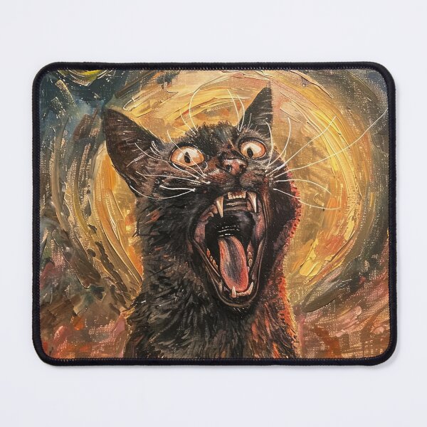 Item preview, Yowling Black Cat designed and sold by OccultDreams.