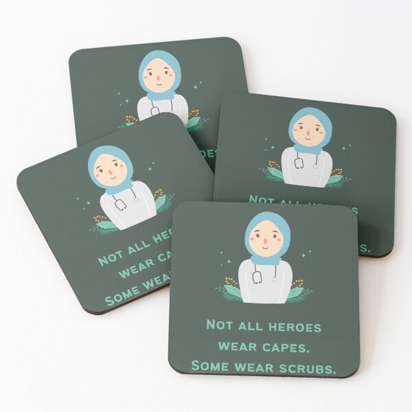 Item preview, Not All Heroes Wear Capes. Some Wear Scrubs. Celebrating Medical Workers designed and sold by Rebel-Design.