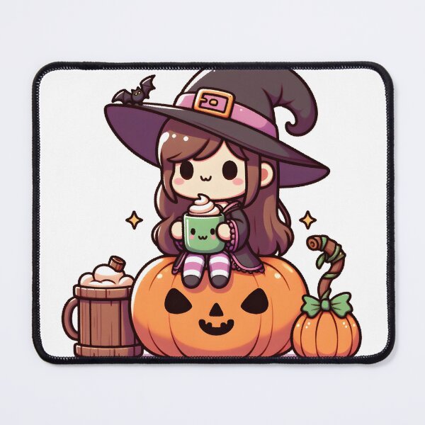 Item preview, Kawaii Merry Witch With Hot Cocoa Mug designed and sold by CanvasCutie.