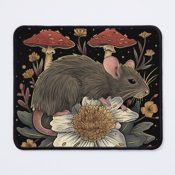 Item preview, Floral Forest Field Rat designed and sold by MushroomCore.