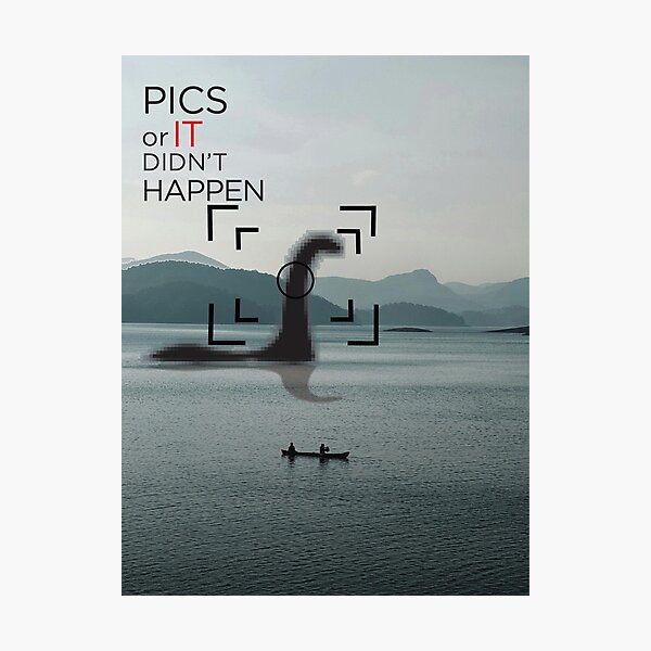 Item preview, "PICS OR IT DIDN'T HAPPEN" designed and sold by garbagedisposer.